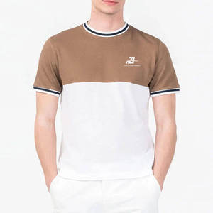 T-shirt basique uni personnalisé 100% coton, col rond, manches courtes, décontracté pour hommes - Product Image 1