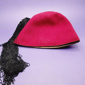 Chapeau de Fès Shriners Vintage avec pompon et strass franc-maçon chapeau maçonnique - Product Image 2