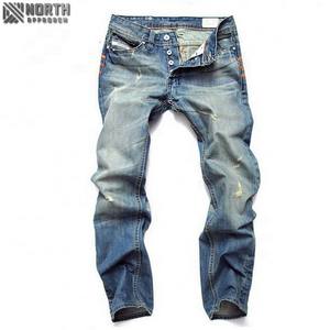 <b>High</b> Quality Custom Lightweight <b>Men's</b> <b>Jeans</b> Mid-<b>Waisted</b> Straight Leg Classic Denim Solid for Cotton Casual Light Summer - Product Image 3