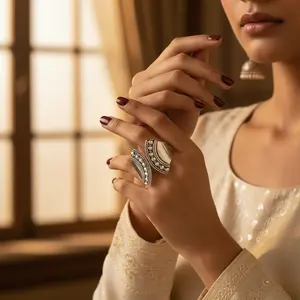 Anillo de Plata 925 para Mujer, Moderno y Elegante, Chapado en Oro Rosa de 18K, Incrustaciones, Certificado IGI, Aleación, Idea de Regalo Perfecta - Product Image 1