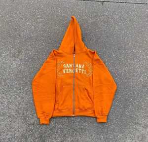 Sudaderas con capucha de calle personalizadas Sudaderas con cremallera completa con estampado gráfico, bordado y diseño de logotipo para hombres y mujeres - Product Image 5