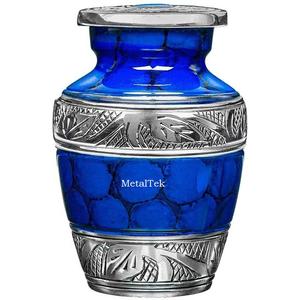 Classic Design Blue Fire Mini Cremation Urn Small <b>Memorial</b> Ashes Storage <b>Keepsake</b> for Funerals <b>Memorial</b> Ashes Wholesale Price - Product Image 1