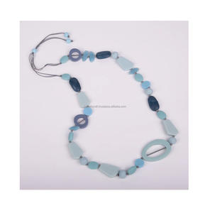 Diseño americano Jackie Brasil Indiana Collar largo de resina Multi-Beaded Mix Color Classic Uso diario para Bodas/aniversario - Product Image 1