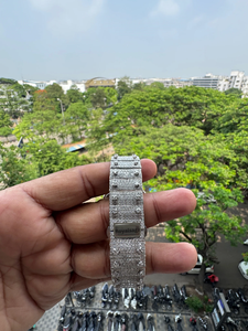 Customized Square Shape VVS Moissanite Diamond Watch Arabic Numeral <b>Waterproof</b> Iced Out Luxury <b>Wristwatch</b> for Men - Product Image 4