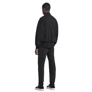 Vendeur de vêtements pour hommes Veste décontractée en coton polaire tricoté avec fermeture à glissière double glissière Veste de survêtement en éponge française - Product Image 5