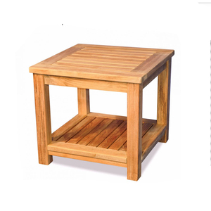 Meubles de jardin en teck de qualité supérieure, Table basse carrée avec étagère, meubles de jardin d'extérieur indonésie - Product Image 2