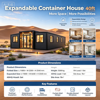 Maison modulaire préfabriquée de luxe en conteneur extensible de 40 pieds, 73 m², pour usage hôtelier et de station balnéaire