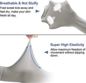 Personnalisé course volley-ball sport noir bras orthèse cyclisme basket-ball UV protecteur compression coude bras manchon - Product Image 3