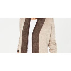 Cardigan Marrone da Donna Karen Scott con Bordo a Contrasto, Taglia Media, per la Stagione Autunnale - Product Image 2