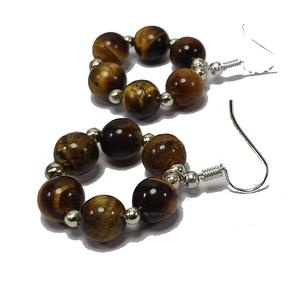 Boucle d'oreille oeil de tigre perles à facettes pierre précieuse de guérison cristal bijoux de mode boucles d'oreilles ensemble bijoux pour femmes grossiste - Product Image 1