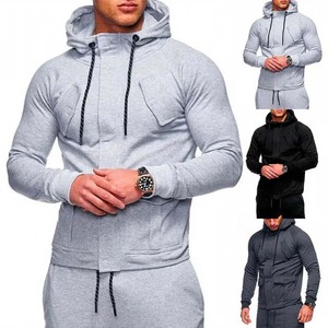 100% coton respirant vêtements pour hommes sweats à capuche nouveau Style de mode fermeture éclair avec poche OEM personnalisé basiques homme sweats à capuche - Product Image 1