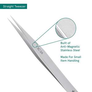 Pinzas de Acero Inoxidable de Grado Industrial y para Bricolaje de 4-1/4 Pulgadas con Punta de Diamante y Superficie Dentada - Product Image 5