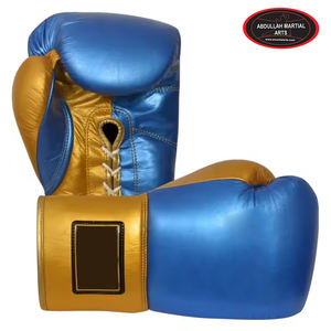 Guantes de Boxeo de Piel de Vacuno Metálica con Cordones, Duraderos, Ligeros, Novedad, para Combates, por ABDULLAH MARTIAL ARTS - Product Image 3