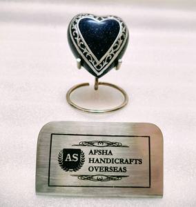 ที่เก็บอัฐิรูปหัวใจ สีฟ้า/ลายพิมพ์รูปหัวใจ สำหรับใส่เถ้ากระดูก - Product Image 1