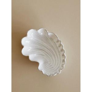 Luxe coquille plat émail blanc décoratif Fruits bonbons plateau de service petit décoration de la maison accessoires fêtes collations plat plateau - Product Image 3