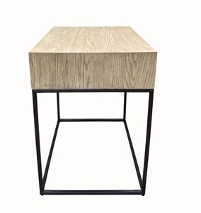 Mesa auxiliar para sala de estar Mesita de noche de madera de álamo en madera de álamo incluye 1 cajón extraíble - Product Image 6