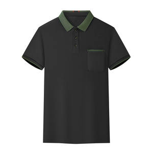 Polo a prueba de viento para hombre, camiseta de manga corta transpirable, camiseta informal ajustada con bordado, camiseta suave - Product Image 1