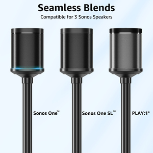 ขาตั้งลําโพงแบบติดตั้งคู่สําหรับ <span class=keywords><strong>Sonos</strong></span> <span class=keywords><strong>One</strong></span>, <span class=keywords><strong>One</strong></span> SL, Play:1 ที่วางลําโพงแบบตั้งพื้น ขาตั้งลําโพงปรับความสูงได้ - Product Image 6