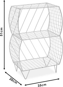 Elegante estante de almacenamiento de alambre dorado con dos niveles para una elegante Organización y decoración del hogar - Product Image 5