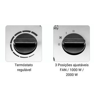 Termoventilatore verticale Dark Hotty, nero, Max. 2000W (Haeger FH-200.016A) - Product Image 2