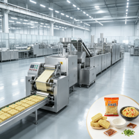 Équipement de fabrication d'aliments instantanés entièrement automatique de qualité commerciale, ligne de production de nouilles instantanées