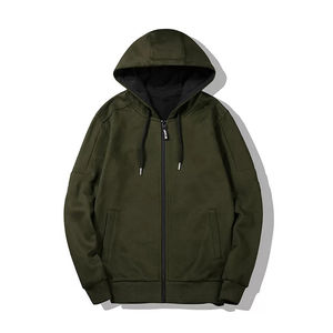 Nouveau haute qualité Zip Up Streetwear Hip Hop sweat hommes fermeture éclair à capuche Offre Spéciale fabrication respirant personnalisation - Product Image 6