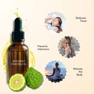 Aceite Esencial de Bergamota 100% Natural Puro |   Grado Cosmético Italiano |   Cáscara de Fruta Prensada en Frío |   Suministro al por Mayor |   Cuidado de la Piel - Product Image 3