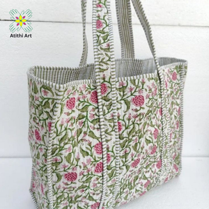 Sac fourre-tout à bandoulière en coton 100% matelassé, réutilisable, durable et écologique, idéal pour les festivals - Product Image 5