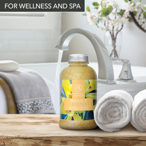Aromatika Sal Marina Natural de Vainilla 600g en Forma de Cristal para Baño Corporal y Relajación Profunda, Envase en Frasco de Plástico - Product Image 2
