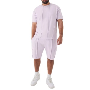 เสื้อยืดและกางเกงขาสั้นชุดเซ็ตออกแบบโลโก้ตามสั่งประสิทธิภาพสูง MOQ ต่ำ สไตล์ทันสมัย ชุดสองชิ้นแนวสตรีทแวร์สำหรับผู้ชาย - Product Image 1