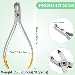 Fresa distale ortogonne pinza dentaria in acciaio inossidabile Set di strumenti ortodontici uso chirurgico tronchesi per bretelle - Product Image 4