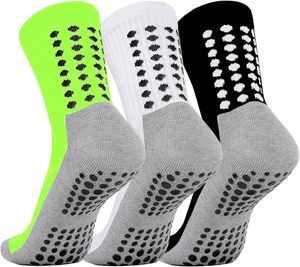 Calcetines de agarre para jóvenes, calcetines deportivos atléticos de fútbol para niños, niñas, 3 pares de calcetines de nailon - Product Image 1
