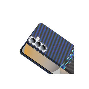 Étui Premium compatible MagSafe aspect fibre de carbone pour Samsung Galaxy S25 14 Plus – Coque de protection en silicone électroplaqué - Product Image 4