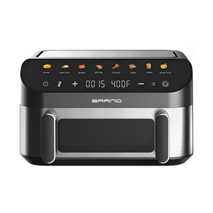 Nouvelle <span class=keywords><strong>friteuse</strong></span> <span class=keywords><strong>à</strong></span> double panier avec <span class=keywords><strong>deux</strong></span> zones de cuisson Affichage LED sans huile Grande capacité numérique - Product Image 3