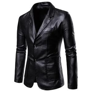 Coat Men Winter Casual England Style <b>Vintage</b> Leather <b>Jacket</b> Parkas Men Oumor Men Autumn Fashion Long Warm Pocket Leather <b>Jacket</b> - Product Image 4