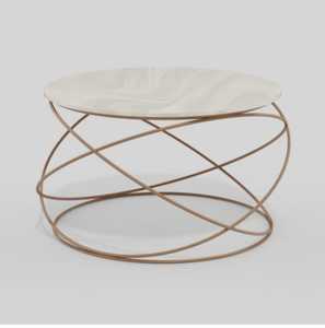 Mesa auxiliar moderna de la mejor calidad, hierro con acabado dorado y tapa de mármol, recién diseñada, hecha a mano para sala de estudio - Product Image 2