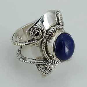 Anillo Boho con Piedra de Nacimiento de Septiembre, Hecho a Mano en Plata de Ley 925 con Incrustaciones de Lapislázuli, Diseño Ovalado Moderno, Regalo Perfecto para su Cumpleaños - Product Image 3