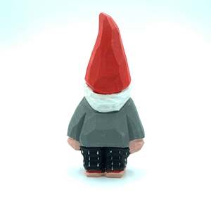 YEEYAYA Statue de Père Noël en bois faite à la main Figurine de Noël et décor de chambre cadeau de joyeux Noël Sculpture en bois - Product Image 6