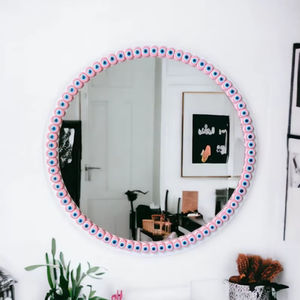 Miroir mural décoratif de salon, miroir de salle de bain, cadre en résine/os incrusté, fabrication directe d'usine, forte demande, tradition indienne - Product Image 1