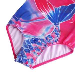 Moda Niñas Sirenas Ropa de baile Bajo MOQ Niños Cheerleading Leotardos Sublimación Malla Mangas Entrenamiento diario Nylon Seda - Product Image 4