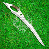 Couteau de survie Bowie en acier D2 fait main sur mesure - Couteau de chasse professionnel avec logo OEM, étui en cuir, pointe de lance, garantie de 3 ans, ergonomique