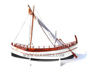 Gia Nhien Fabricant Approuvé Conception Personnalisée Bas quantité minimale de commande Grec Kyrenia MODÈLE DE BATEAU EN BOIS-MODÈLE DE BATEAU EN BOIS - Product Image 4