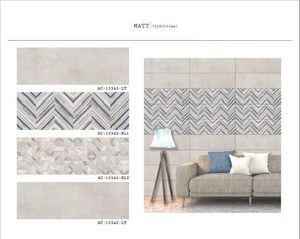 Azulejos de pared de suelo de superficie de madera mate moderna de 250x750 de Ncraze Ceramic LLP India para azulejos decorativos de baño en cuerpo de cerámica - Product Image 1