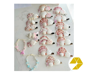 กิ๊บติดผมรูปเปลือกหอยน่ารักสุดๆพร้อมกิ๊บหนีบผมทรงกรงเล็บเหมาะสำหรับแฟชั่นฤดูร้อนรู้สึกถึงมหาสมุทรและลุคชายหาดของเด็กผู้หญิง - Product Image 6