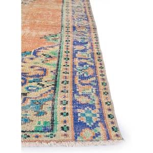 Alfombra Vintage de Lana 9x12, Roja y Naranja, Tejida a Mano con Patrón de Medallón, para Sala de Estar o Pasillo, Rectangular - Product Image 4