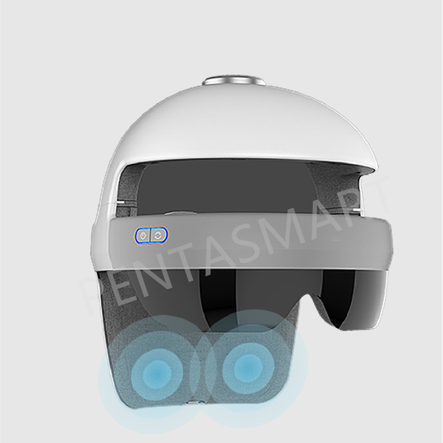 OEM ODM Factory Intelligent Head Eye Massage Device Build in Music Electric Head Scalp Vibrating Massager With Heat
