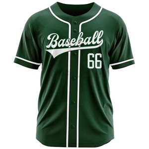 Camiseta de béisbol de diseño original con estampado digital de malla de poliéster con cuello en V camiseta cosida con logotipo personalizado nombre hombres camiseta de béisbol - Product Image 3