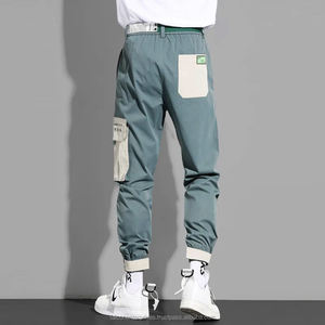 Pantalones de hombre lavados al por mayor logotipo personalizado utilidad pantalones cargo con bolsillos laterales pantalones cargo casual al aire libre pantalones de nailon - Product Image 5