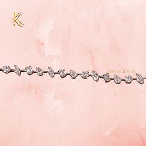 Bracelets tennis en diamant de laboratoire rond en forme de poire, or massif 14 carats, bijoux élégants, simples et tendance pour femmes, cadeau - Product Image 4