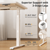 Cadre de bureau debout électrique à double moteur robuste Ofitech, 3 niveaux, réglable en hauteur pour postes de travail